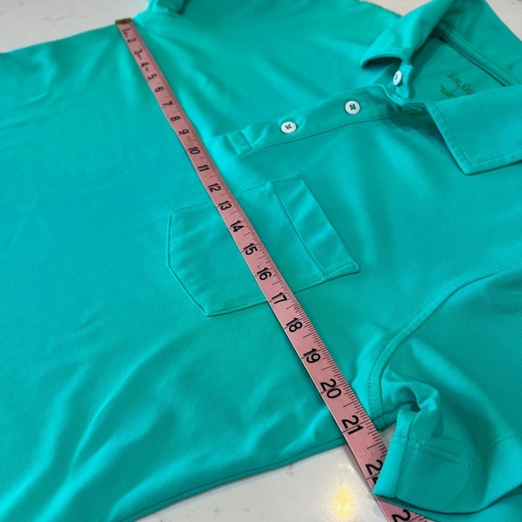 Lilly Pulitzer Bright Green Stretch Pullover Polo Shirt Small - Picture 9 of 11